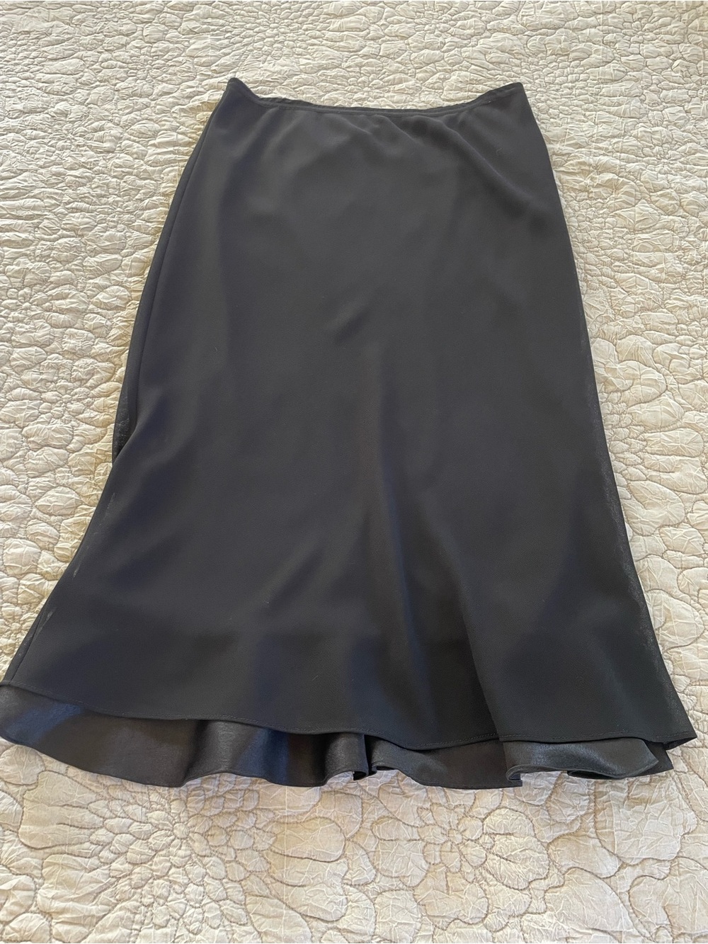 Classy Studio 1940 Women’s Black Formal Layered Hem Pull On A-Line Midi Skirt 10